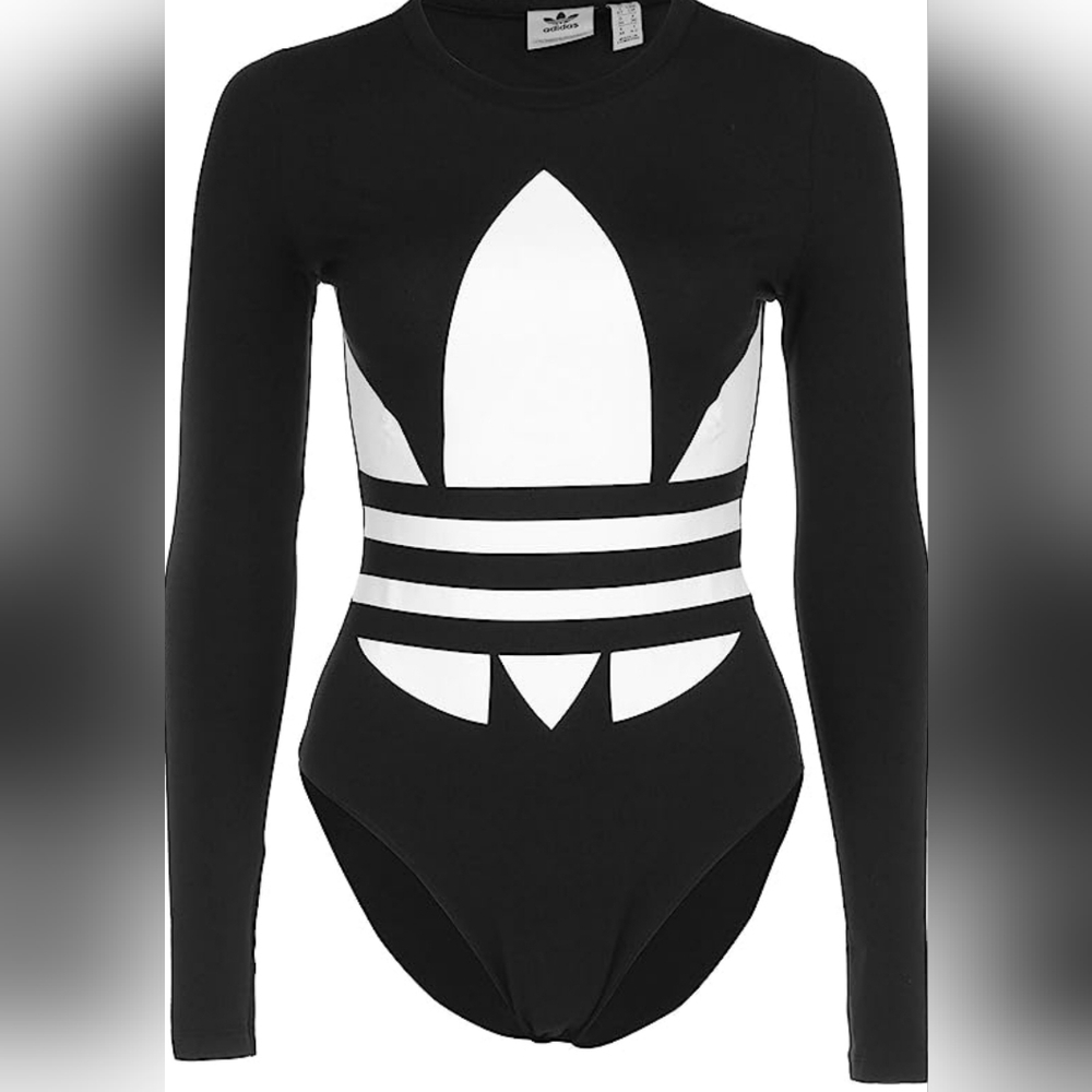 Adidas large logo bodysuit